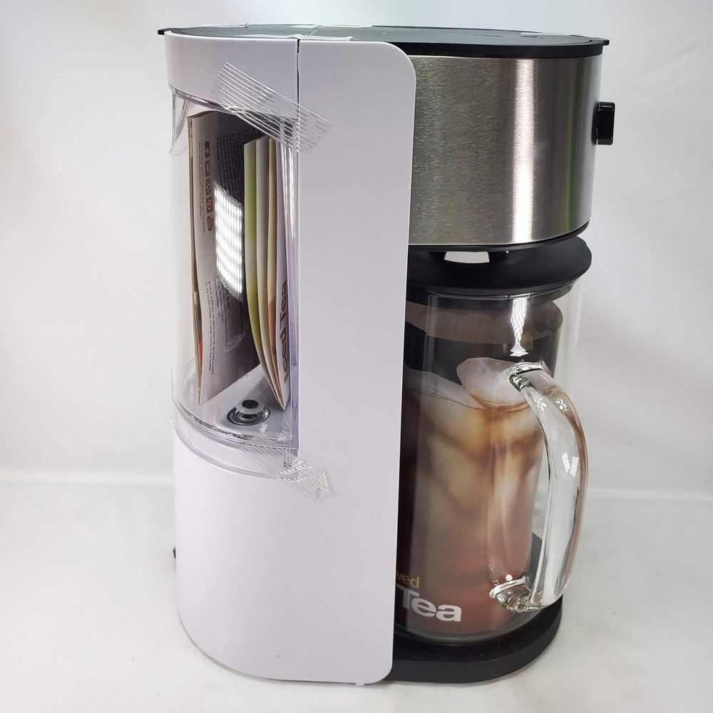 Capresso Iced Tea Maker White Silver 624.02 80oz Glass Pitcher NEW NO BOX